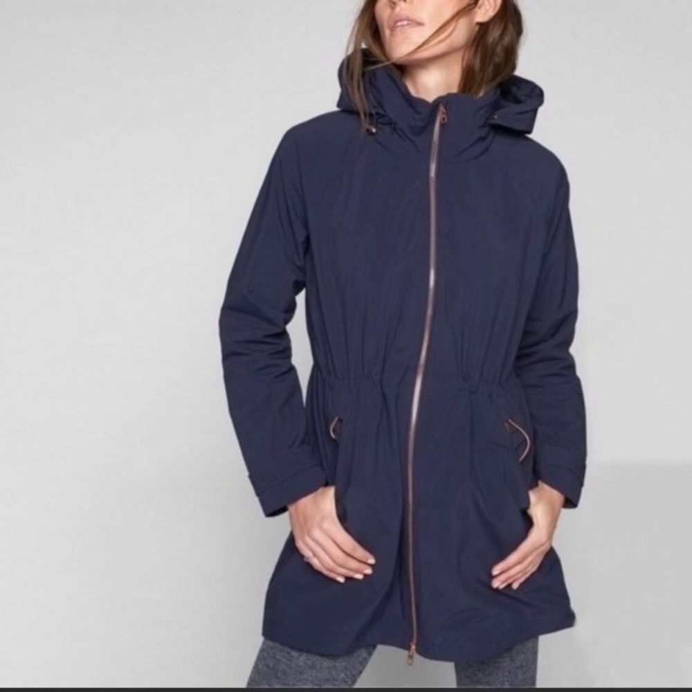 Athleta Misty Navy Hooded Jacket